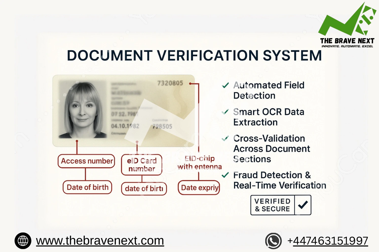 Seamless AI-Driven Document Verification for Effortless ID and Data Management  